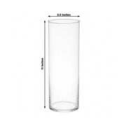 6 pcs 11" tall Cylinder Glass Wedding Centerpieces Vases - Clear VASE_A3_10_PK6
