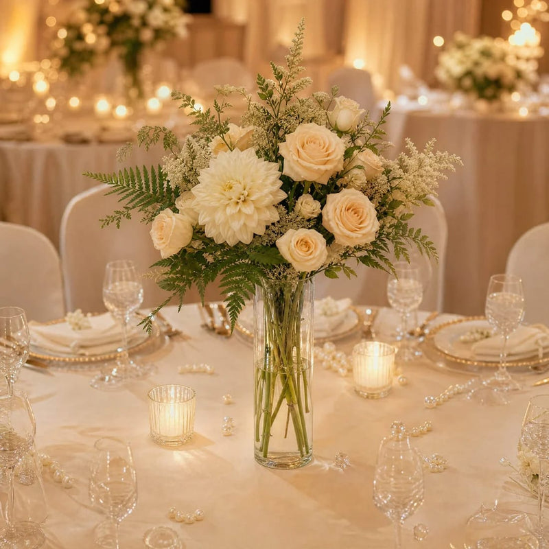 6 pcs 11" tall Cylinder Glass Wedding Centerpieces Vases - Clear VASE_A3_10_PK6