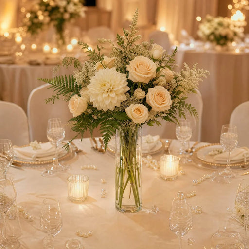 6 pcs 11" tall Cylinder Glass Wedding Centerpieces Vases - Clear VASE_A3_10_PK6