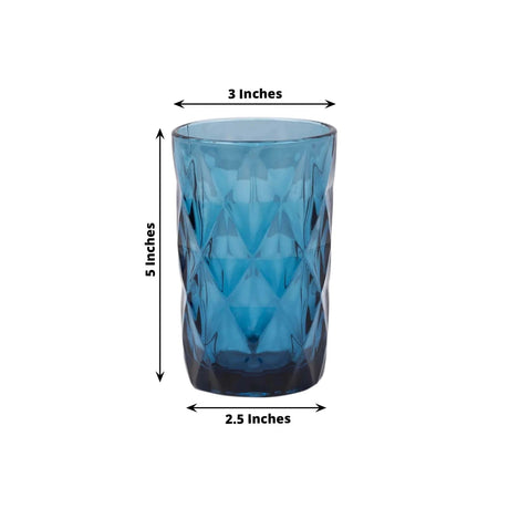 6 pcs 12 oz Crystal Cut Whiskey Glasses - Disposable Tableware