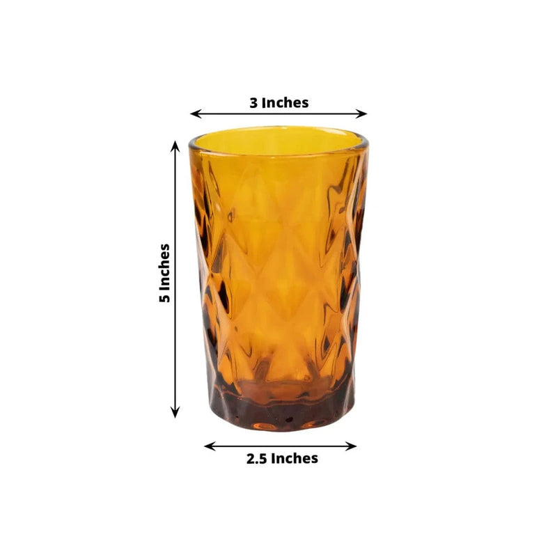 6 pcs 12 oz Crystal Cut Whiskey Glasses - Disposable Tableware