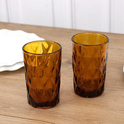 6 pcs 12 oz Crystal Cut Whiskey Glasses - Disposable Tableware
