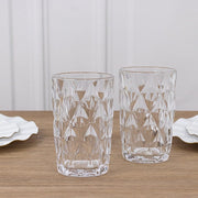 6 pcs 12 oz Crystal Cut Whiskey Glasses - Disposable Tableware