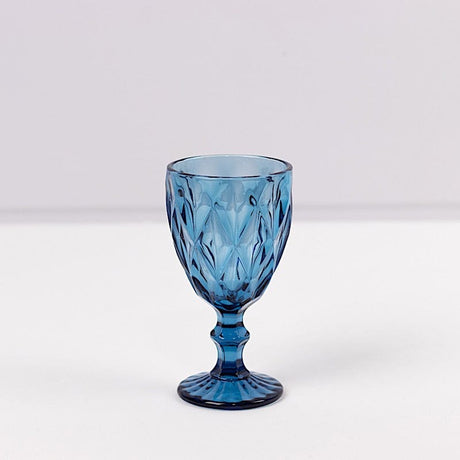 6 pcs 12 oz Crystal Cut Wine Glasses - Disposable Tableware