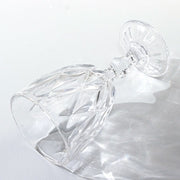 6 pcs 12 oz Crystal Cut Wine Glasses - Disposable Tableware