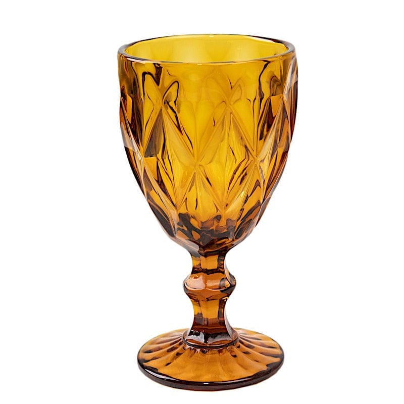 6 pcs 12 oz Crystal Cut Wine Glasses - Disposable Tableware GLAS_CUWN001_12_AMB