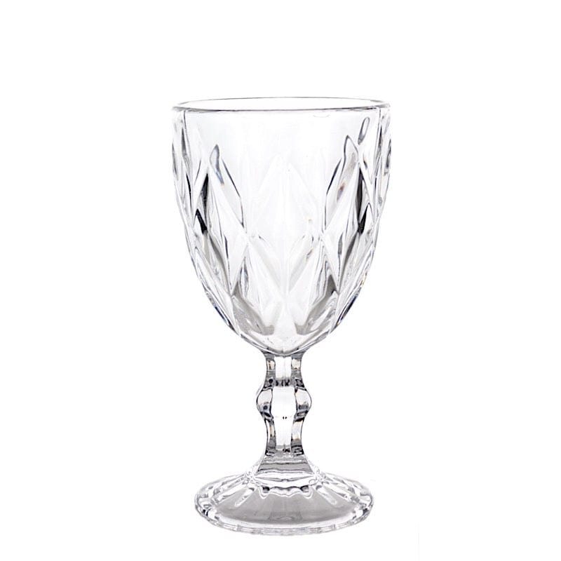 6 pcs 12 oz Crystal Cut Wine Glasses - Disposable Tableware GLAS_CUWN001_12_CLR