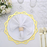 6 pcs 13" Metallic Foil Laser Cut Geometric Star Placemats - Gold DSP_CHRG_R0008_GOLD