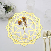 6 pcs 13" Metallic Foil Laser Cut Geometric Star Placemats - Gold DSP_CHRG_R0008_GOLD