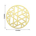 6 pcs 13" Metallic Foil Laser Cut Geometric Triangle Placemats - Gold DSP_CHRG_R0009_GOLD