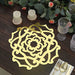 6 pcs 13" Metallic Gold Foil Laser Cut Flower Cardboard Placemats - Gold DSP_CHRG_R0007_GOLD