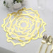 6 pcs 13" Metallic Gold Foil Laser Cut Flower Cardboard Placemats - Gold DSP_CHRG_R0007_GOLD