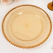 6 pcs 13" Round Beaded Rim Charger Plates