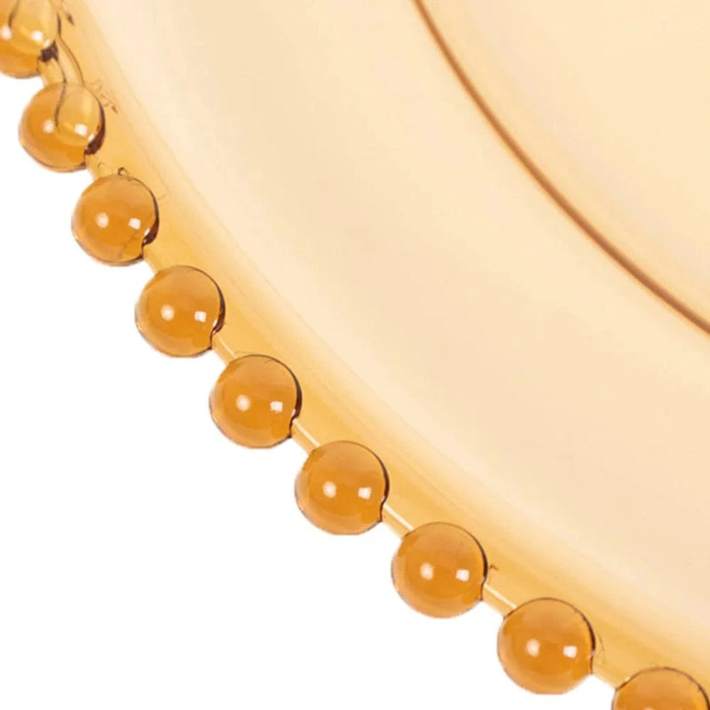 6 pcs 13" Round Beaded Rim Charger Plates