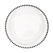 6 pcs 13" Round Beaded Rim Charger Plates CHRG_PLST4239_CLBK