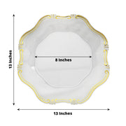 6 pcs 13" Round Elegant Charger Plates