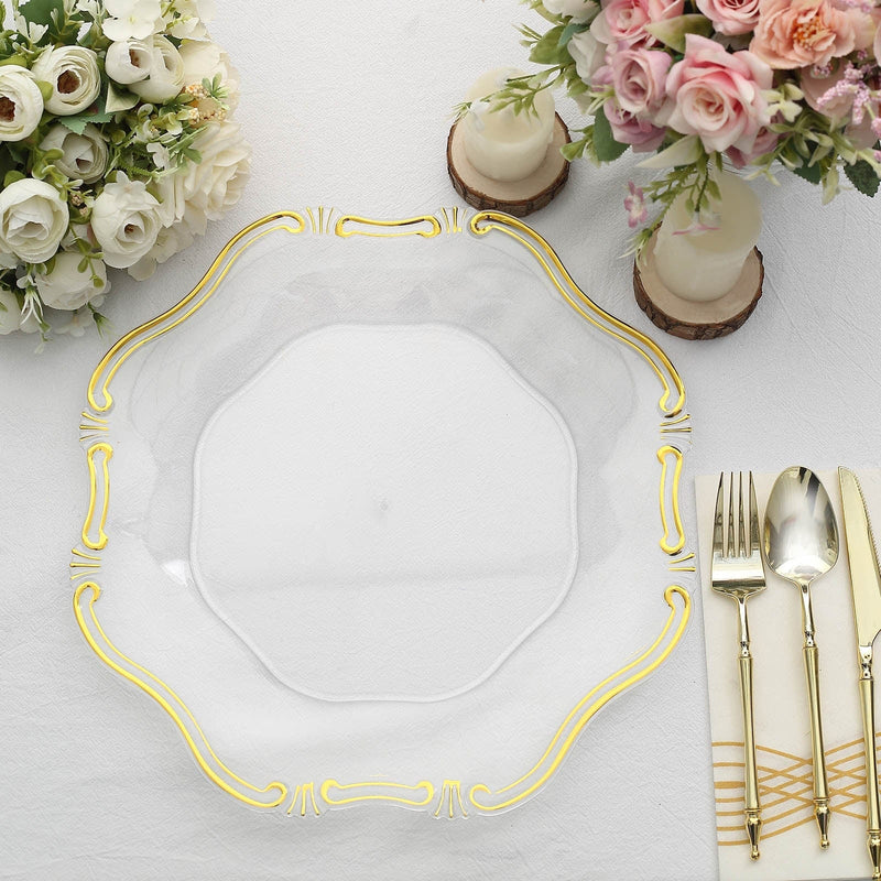 6 pcs 13" Round Elegant Charger Plates