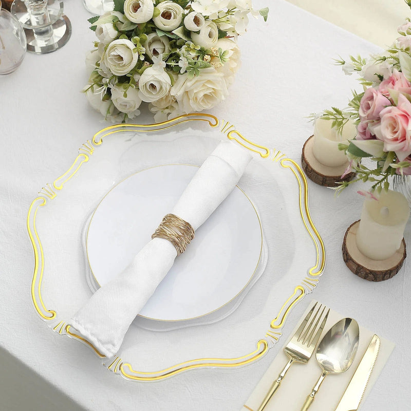 6 pcs 13" Round Elegant Charger Plates