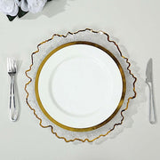 6 pcs 13" Round Textured Charger Plates
