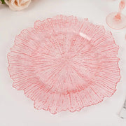 6 pcs 13" Round Textured Charger Plates