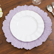 6 pcs 13" Round Textured Charger Plates