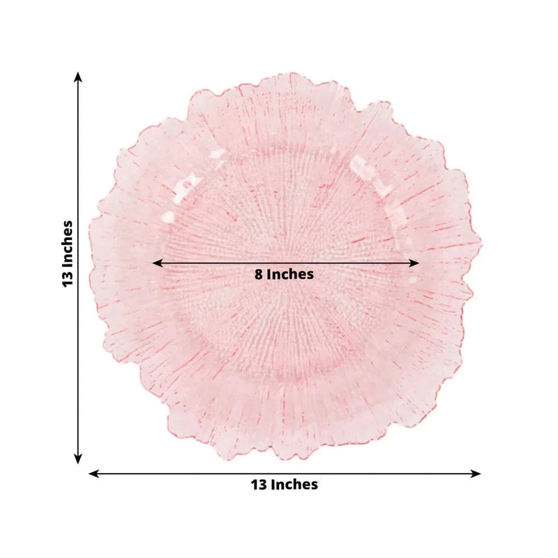 6 pcs 13" Round Textured Charger Plates
