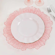 6 pcs 13" Round Textured Charger Plates