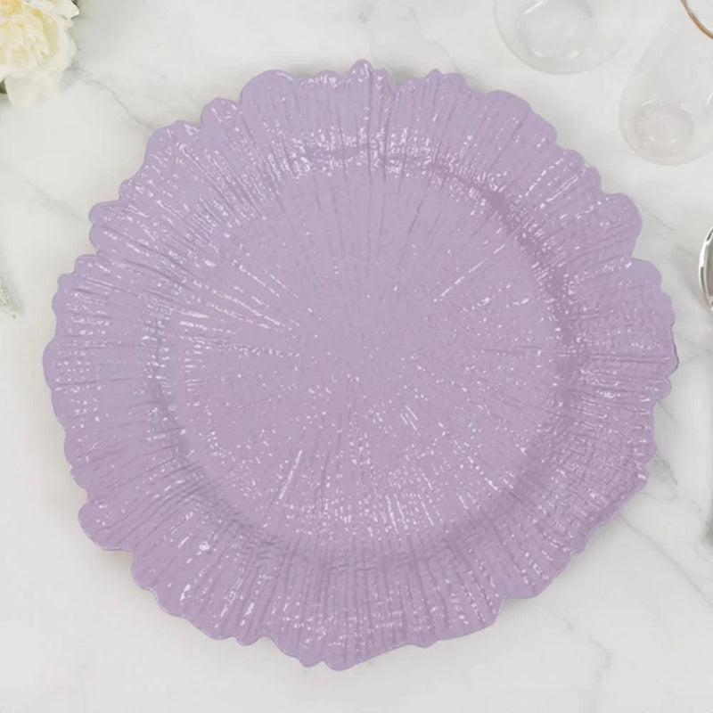 6 pcs 13" Round Textured Charger Plates