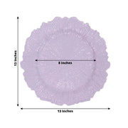 6 pcs 13" Round Textured Charger Plates