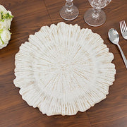 6 pcs 13" Round Textured Charger Plates