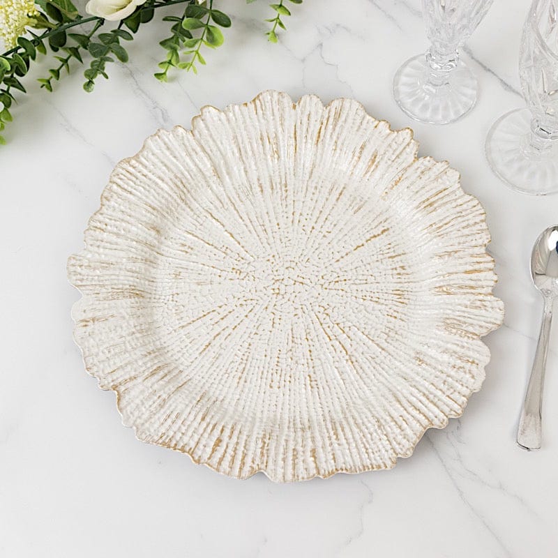 6 pcs 13" Round Textured Charger Plates