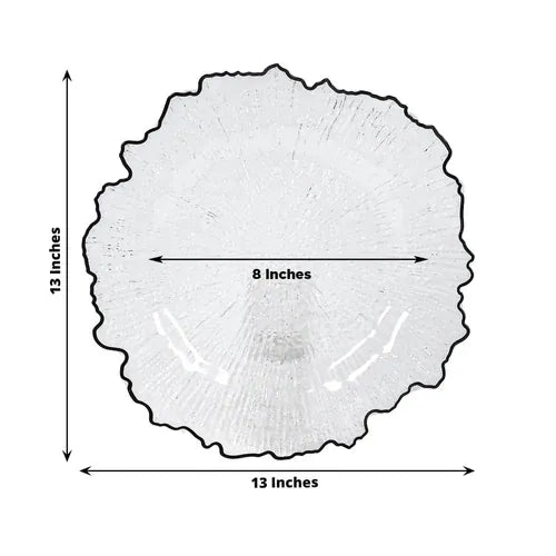 6 pcs 13" Round Textured Charger Plates