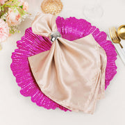 6 pcs 13" Round Textured Charger Plates