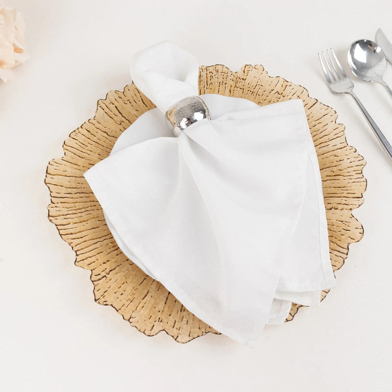 6 pcs 13" Round Textured Charger Plates