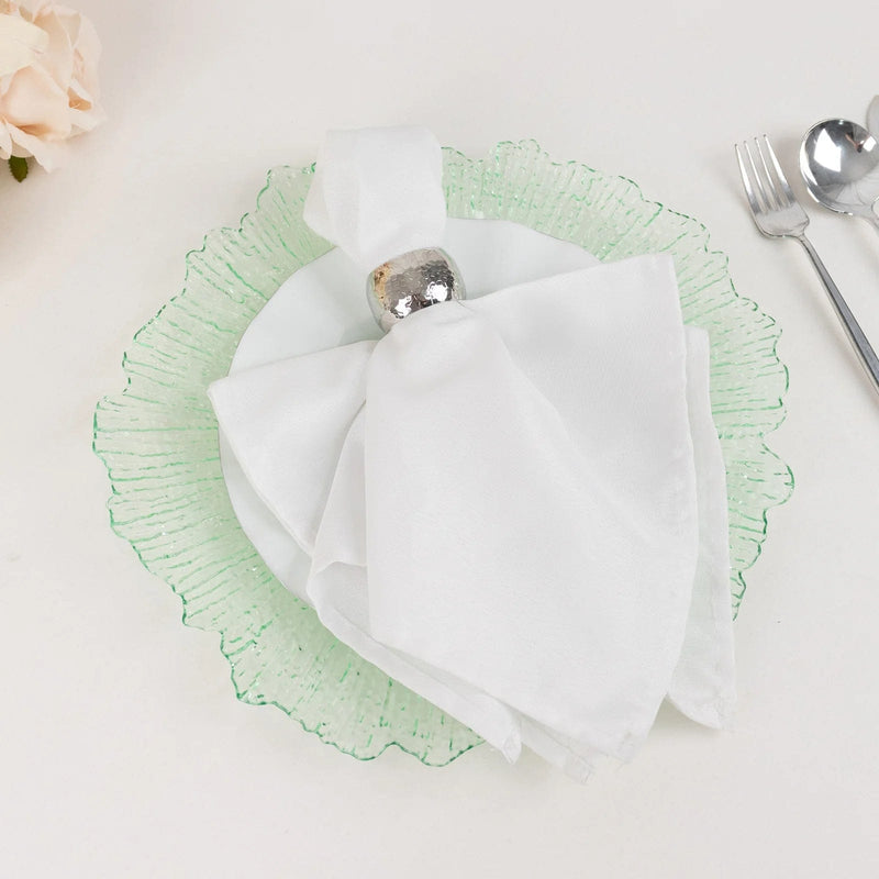 6 pcs 13" Round Textured Charger Plates