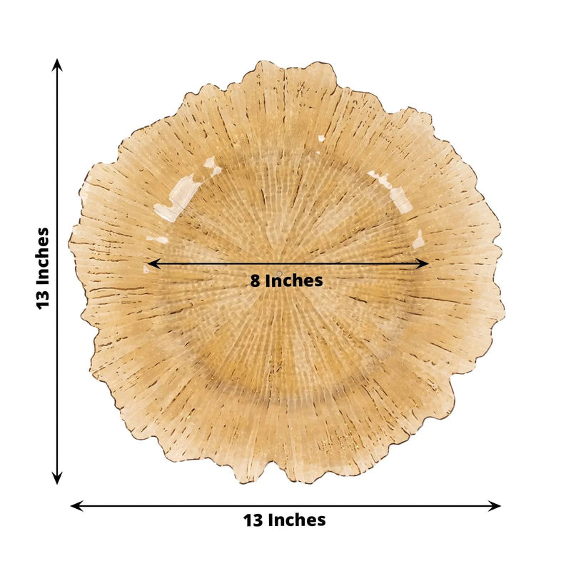 6 pcs 13" Round Textured Charger Plates