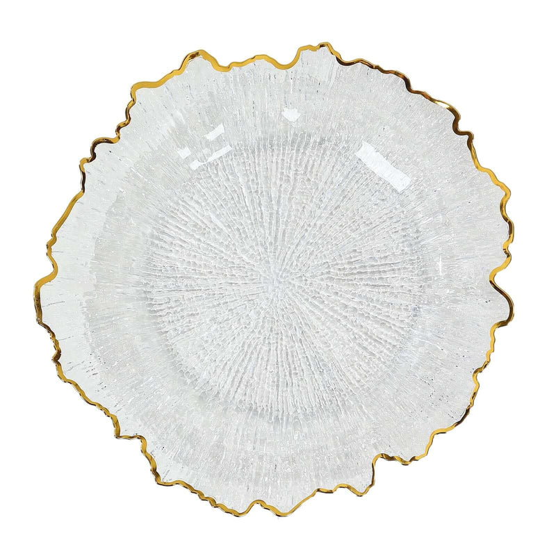 6 pcs 13" Round Textured Charger Plates CHRG_PLST0001_CLGD