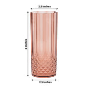 6 pcs 14 oz Crystal Plastic Drinking Glasses - Disposable Tableware