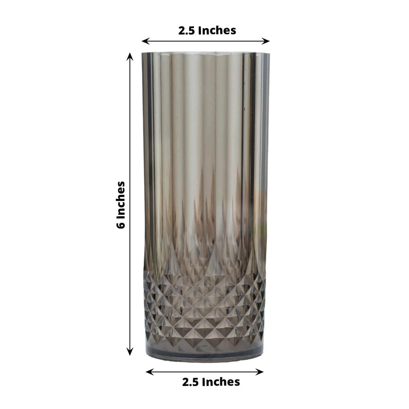 6 pcs 14 oz Crystal Plastic Drinking Glasses - Disposable Tableware