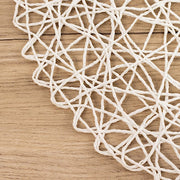6 pcs 15" wide Round Metallic String Placemats