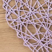 6 pcs 15" wide Round Metallic String Placemats