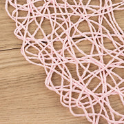 6 pcs 15" wide Round Metallic String Placemats