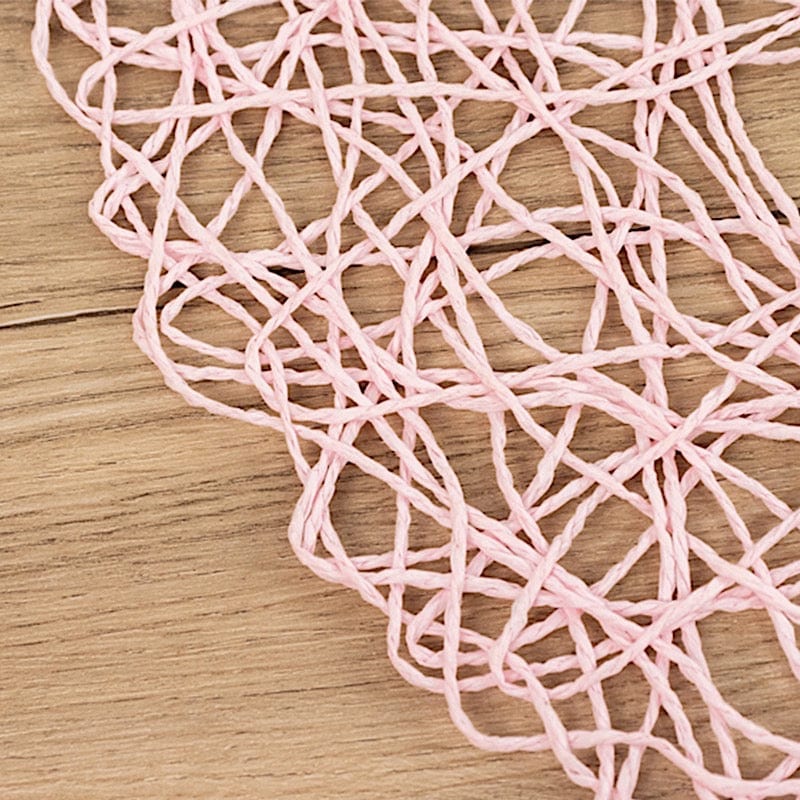 6 pcs 15" wide Round Metallic String Placemats