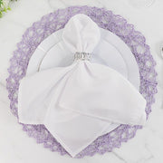 6 pcs 15" wide Round Metallic String Placemats