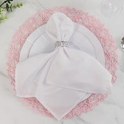 6 pcs 15" wide Round Metallic String Placemats