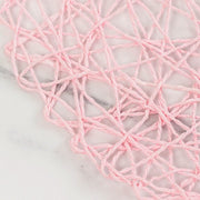 6 pcs 15" wide Round Metallic String Placemats