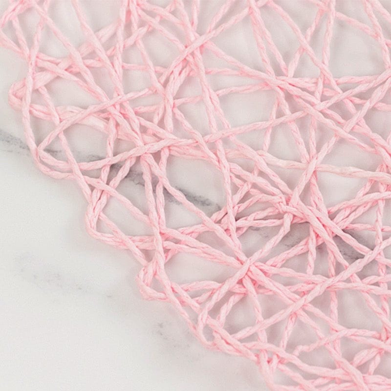 6 pcs 15" wide Round Metallic String Placemats