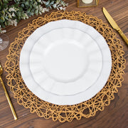 6 pcs 15" wide Round Metallic String Placemats