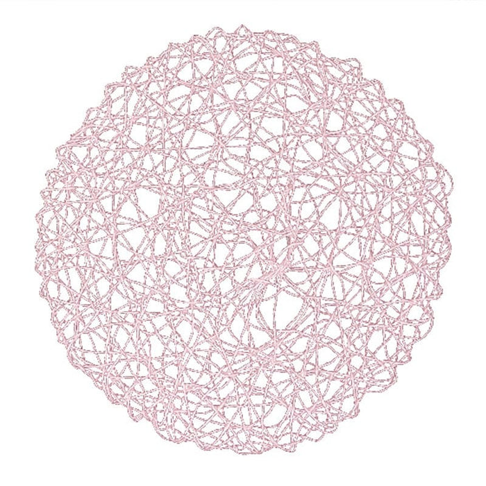 6 pcs 15" wide Round Metallic String Placemats PLMAT_METR01_046