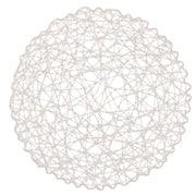 6 pcs 15" wide Round Metallic String Placemats PLMAT_METR01_LAV